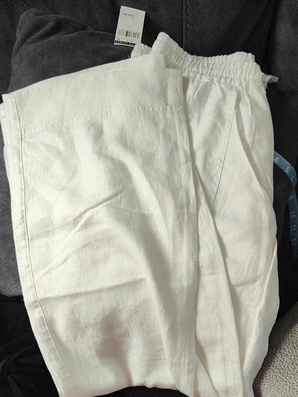 Ralph Lauren Womens 100% Linen Casual Wide Leg Pants SZ 4 New With Tags